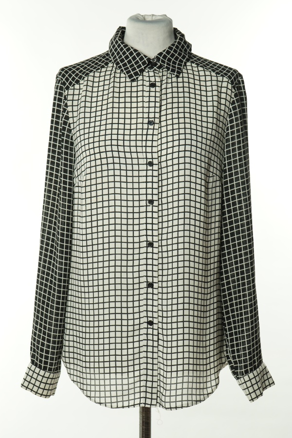 Koszula biało-czarna w kratkę - F&F zdjęcie 1