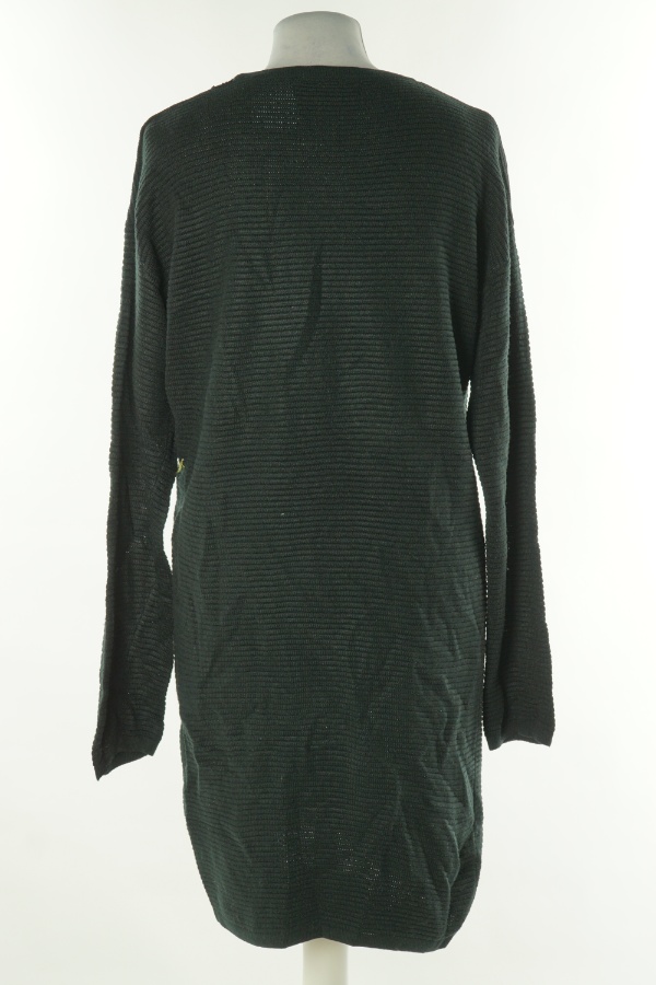 Sukienka czarna sweterkowa w paski - AMISU zdjęcie 2