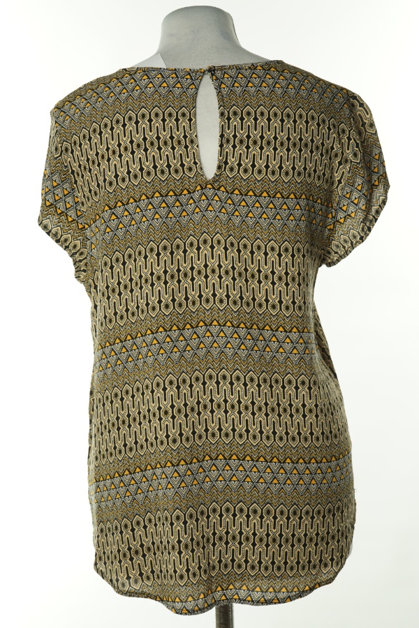 Bluzka beżowo czarna wzorzysta - H&M zdjęcie 2