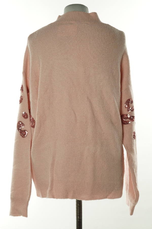 Sweter różowy z cekinami - HAILYS zdjęcie 2