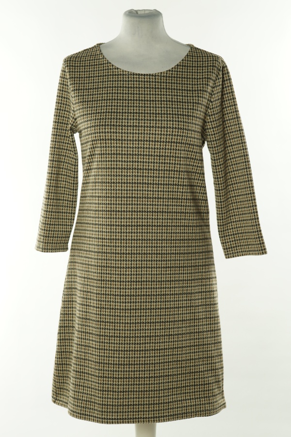 Sukienka beżowa w pepitkę - ONLY zdjęcie 1