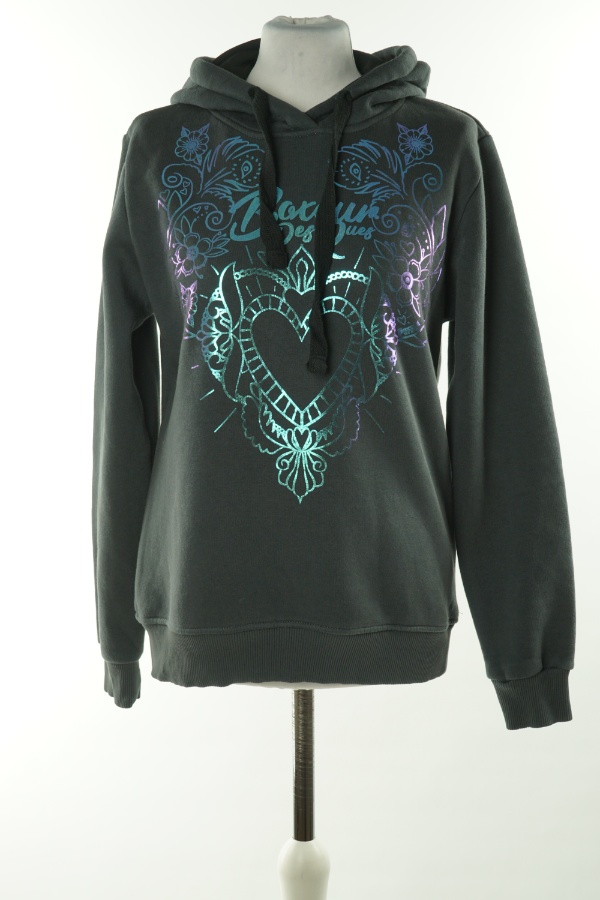 Bluza szara z holograficznym napisem - BOXEUR zdjęcie 1