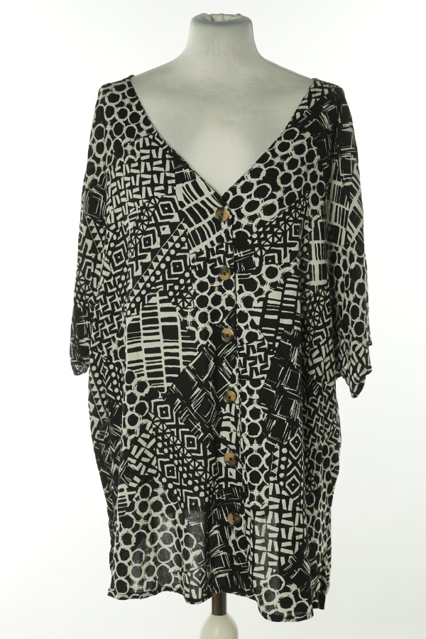 Bluzka czarno-biała wzorzysta - M&CO zdjęcie 1