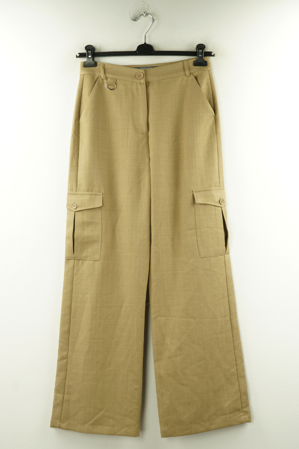 Spodnie beżowe z dużymi kieszeniami - PRIMARK zdjęcie 1