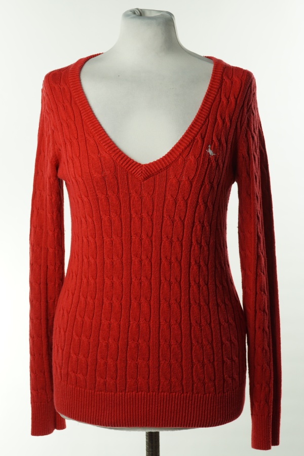 Sweter czerwony warkoczykowy splot - JACK WILLS zdjęcie 1