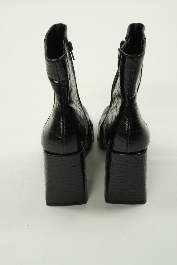 Buty czarne ekoskóra wężowe - VERO MODA zdjęcie 3