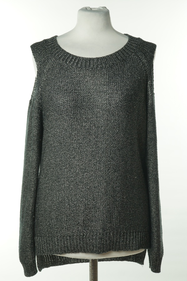 Sweter czarny ze srebrną nitką - PRIMARK zdjęcie 1