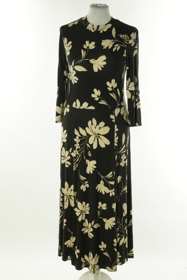 Sukienka czarna w beżowe kwiaty - DOROTHY PERKINS zdjęcie 1