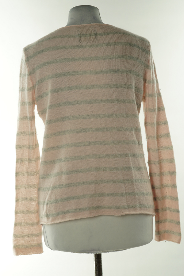 Sweter różowy w paski kaszmirowy - ABERCROMBIE & FITCH zdjęcie 2