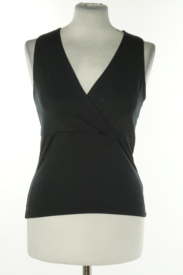 Koszulka czarna z dekoltem V - HENNES zdjęcie 1