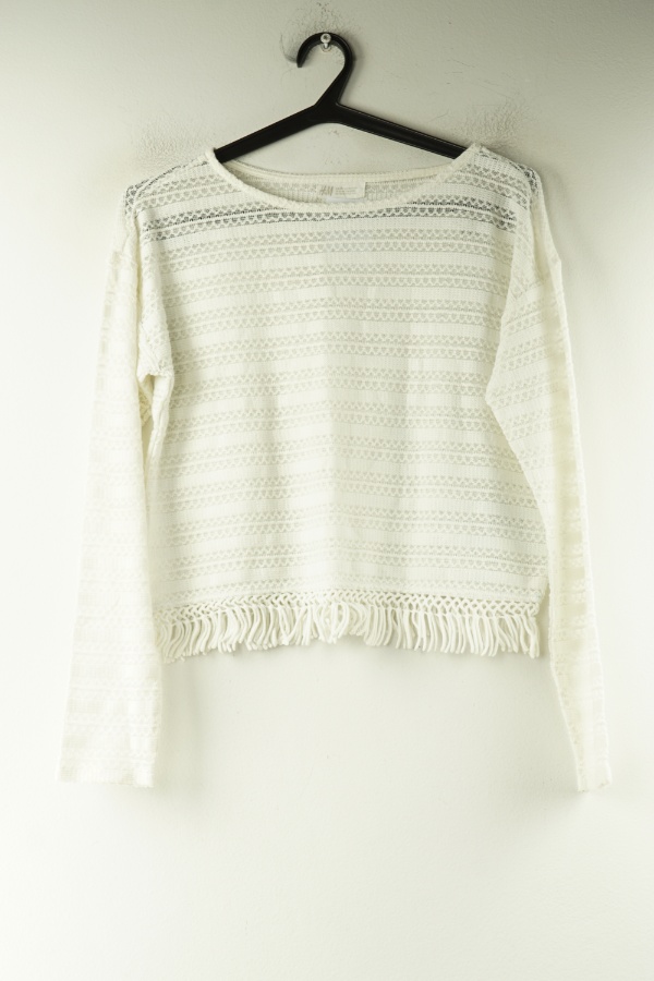 Bluzka sweterkowa kremowa - H&M zdjęcie 1