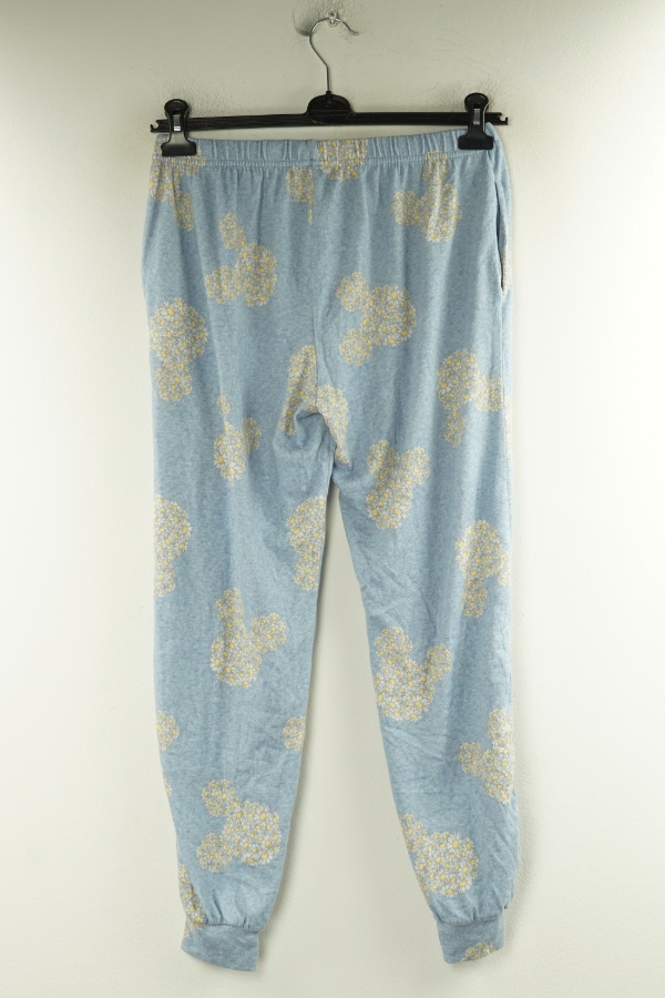 Spodnie niebieskie welurowe w kwiaty - GEORGE zdjęcie 2