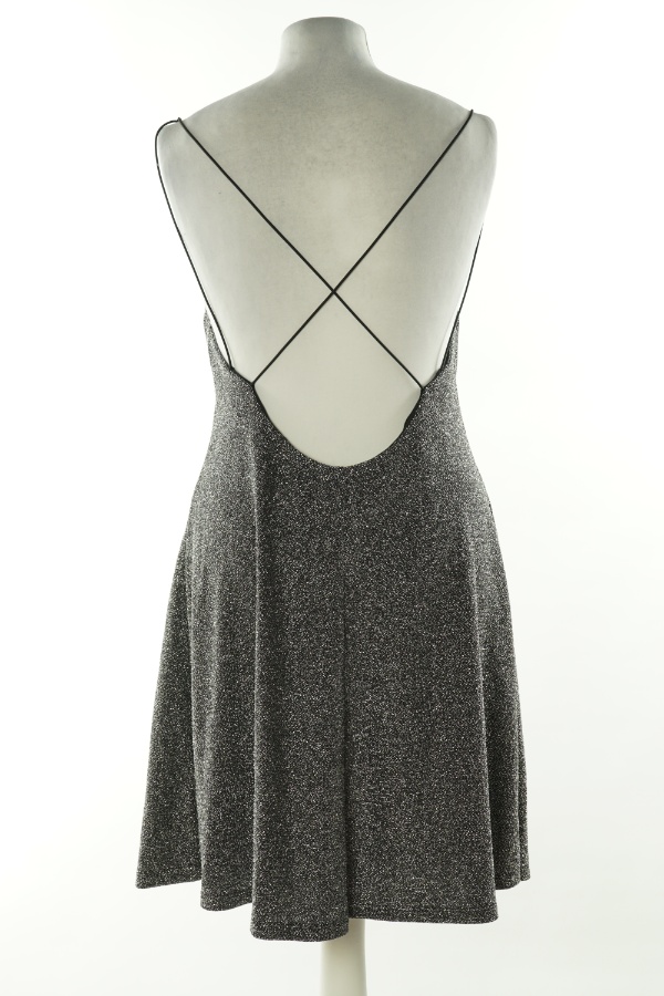 Sukienka srebrna połyskująca na cienkich ramiączkach, H&M - H&M zdjęcie 2