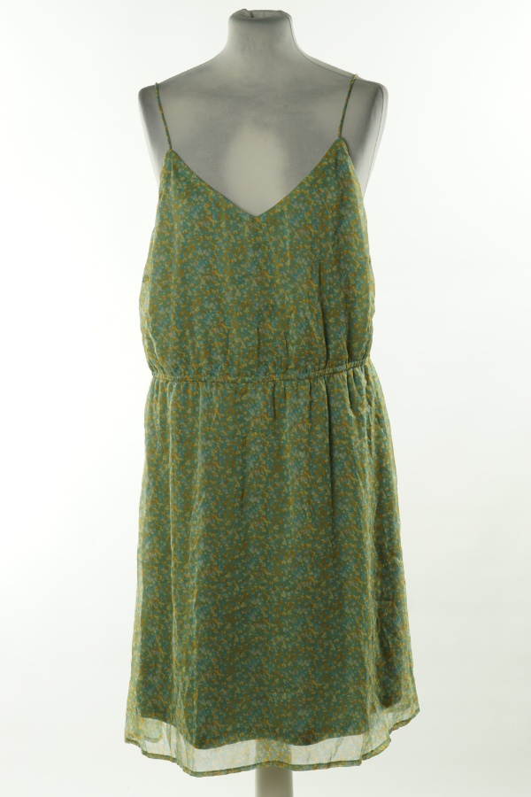 Sukienka seledynowa w żółte ciapki - VERO MODA zdjęcie 1