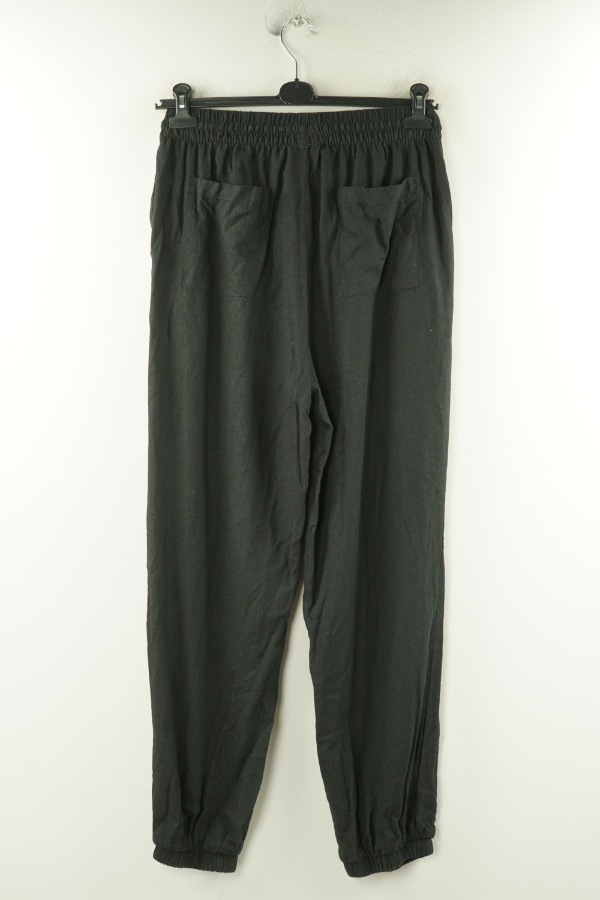 Spodnie czarne, w składzie len (55%) i wiskoza (45%) - GEORGE zdjęcie 2