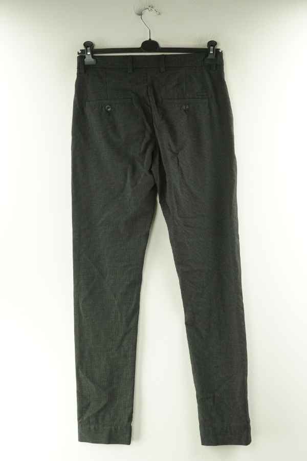 Spodnie czarne w kratkę materiałowe - JACK&JONES zdjęcie 2