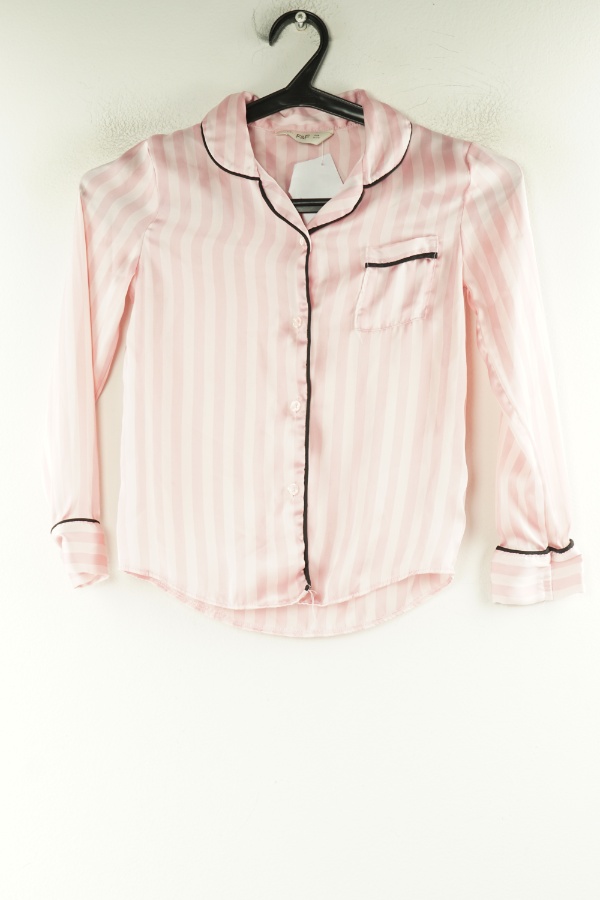 Bluzka piżamowa różowa w paski - F&F zdjęcie 1