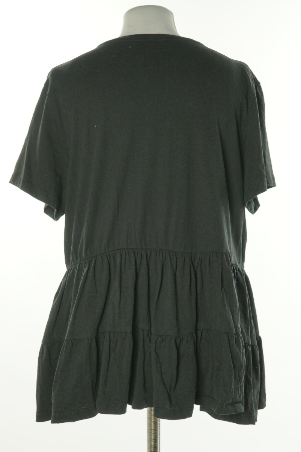 Koszulka czarna z falbanką - PEP&CO zdjęcie 2