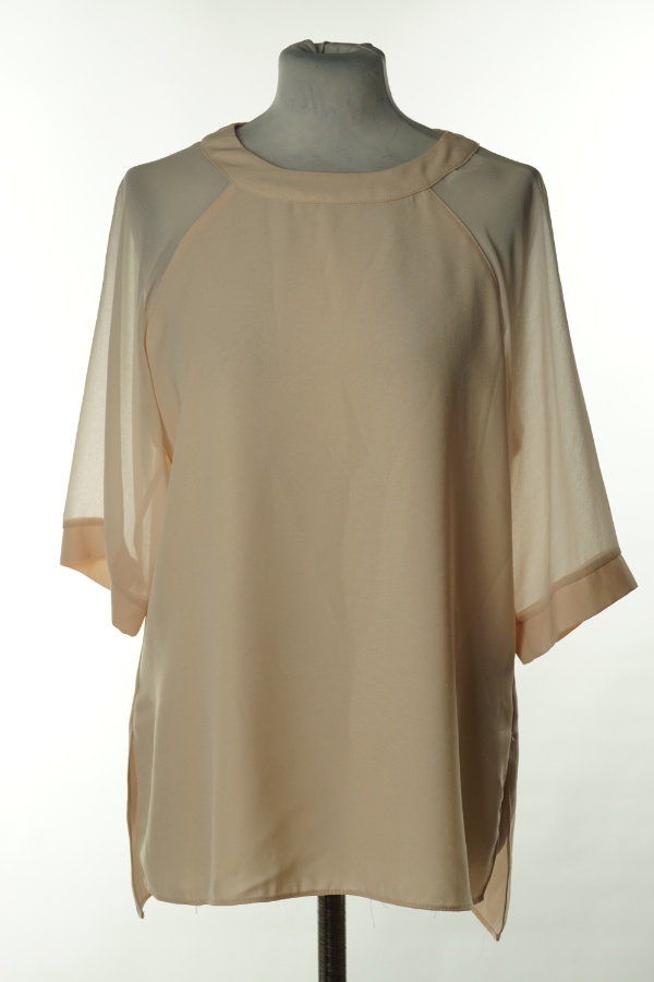 Bluzka morelowa z prześwitującymi wstawkami - RIVER ISLAND zdjęcie 1