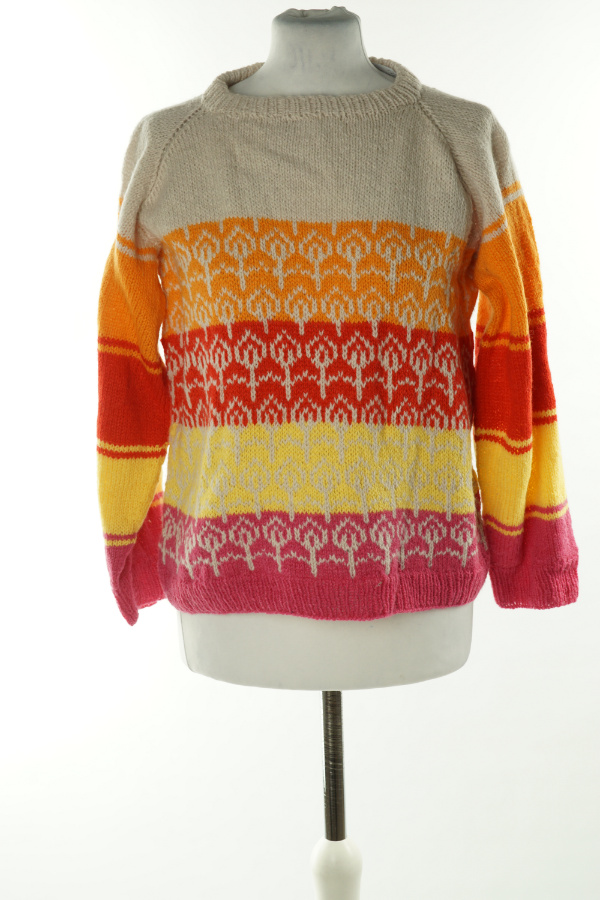 Sweter wielokolorowy w paski - BRAK METKI Z NAZWĄ PRODUCENTA zdjęcie 1