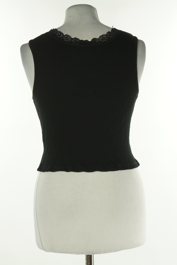 Koszulka czarna prążkowana - PRIMARK zdjęcie 2