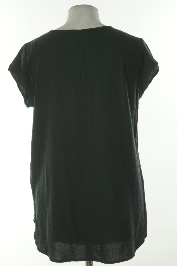 Bluzka czarna gładka - VERO MODA zdjęcie 2