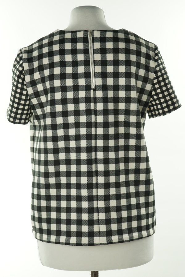 Bluzka biało-czarna w kratkę - TOPSHOP zdjęcie 2