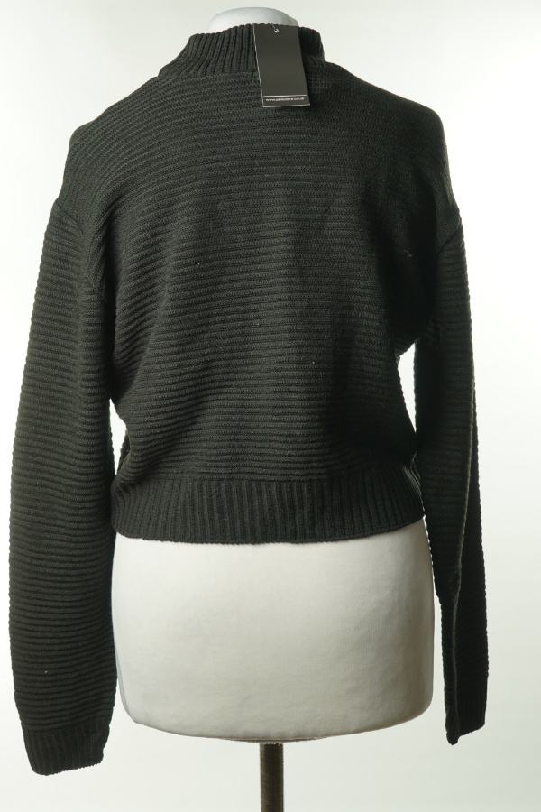 Sweter czarny w prążek - PINK CLOVE zdjęcie 2