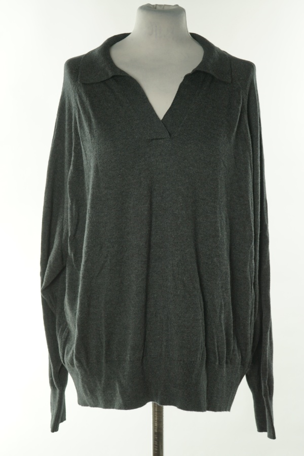 Sweter szary z kołnierzykiem - CUBUS zdjęcie 1