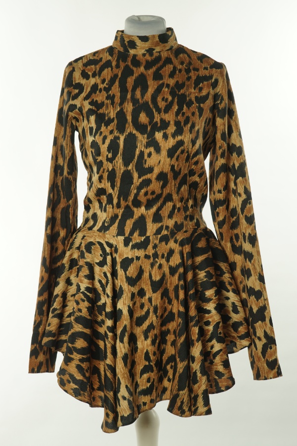 Sukienka żółta w czarne cętki - BLING DENIE zdjęcie 1