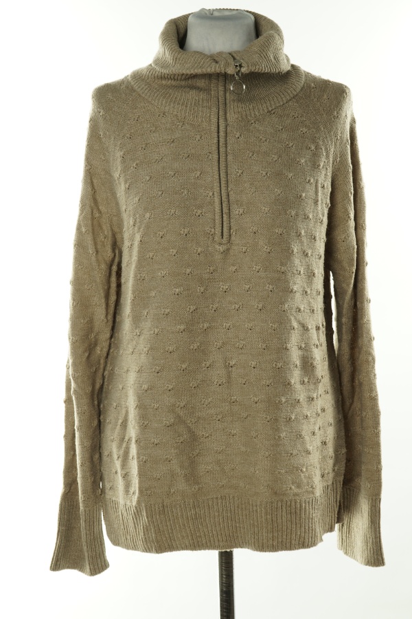 Sweter golf beżowy - ISOLDE zdjęcie 1