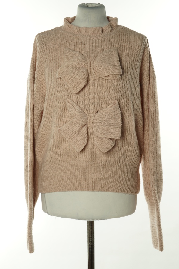 Swetry beżowo-różowy z kokardami - RIVER ISLAND zdjęcie 1