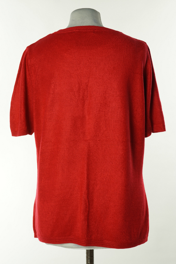 Bluzka sweterkowa czerwona - CLASSIC zdjęcie 2