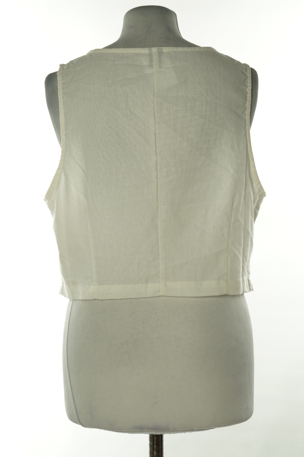 Kamizelka biała(25%LNU) - SHEIN zdjęcie 2