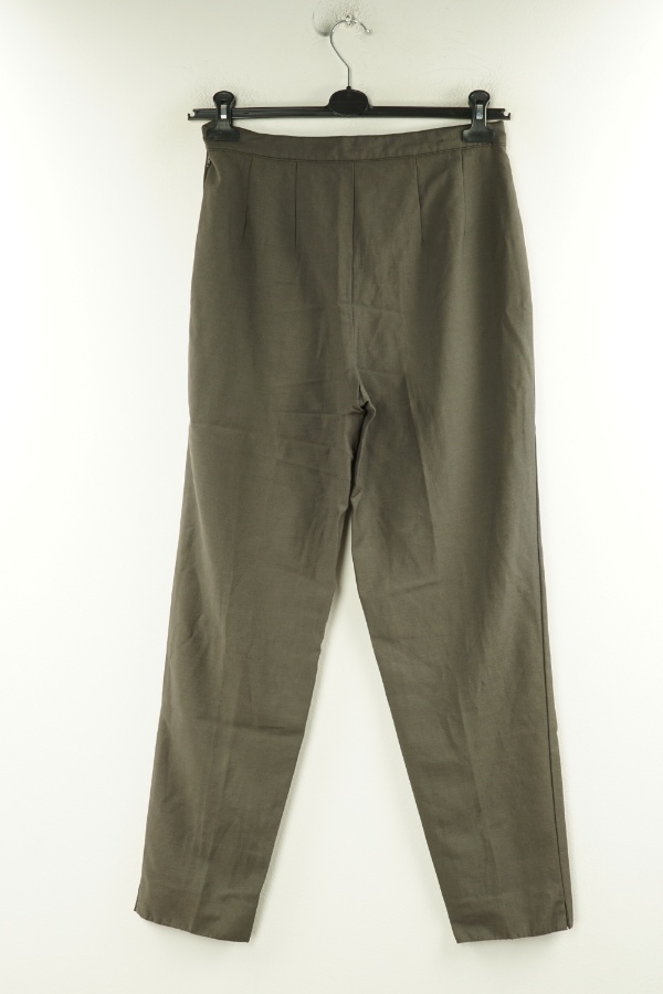 Spodnie materiałowe oliwkowe - BRAK METKI Z NAZWĄ PRODUCENTA zdjęcie 2