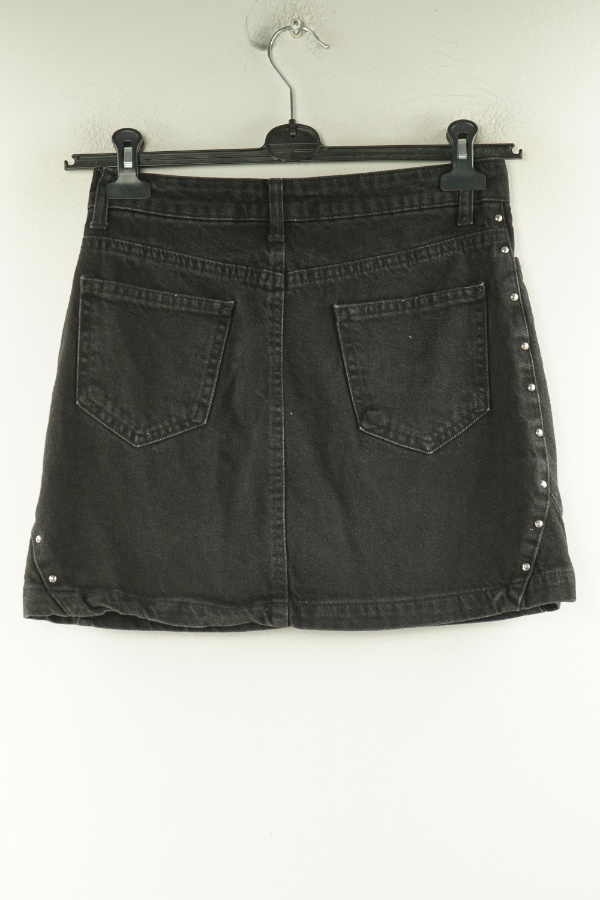 Spódnica czarna jeansowa z dżetami - DENIM CO zdjęcie 2