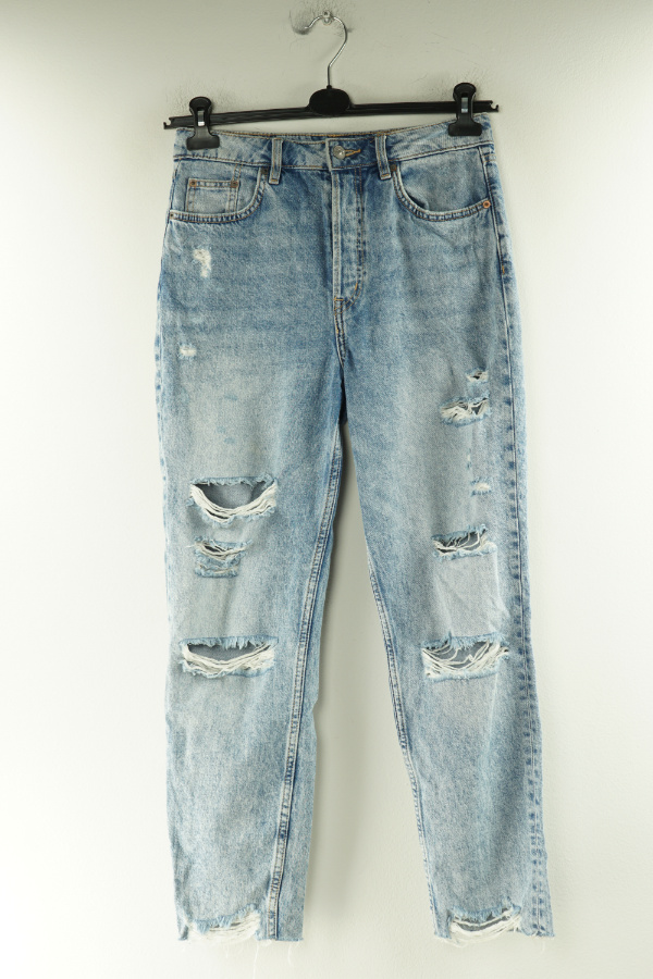 Spodnie niebieskie jeansowe z dziurami, H&M - H&M zdjęcie 1