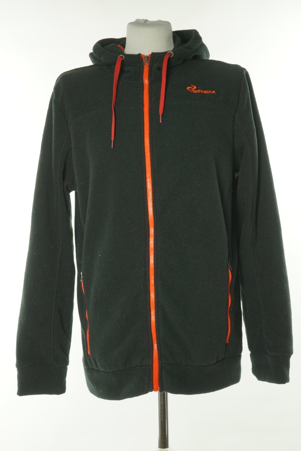 Bluza czarna polar z czerwonymi wstawkami - CRIVIT zdjęcie 1