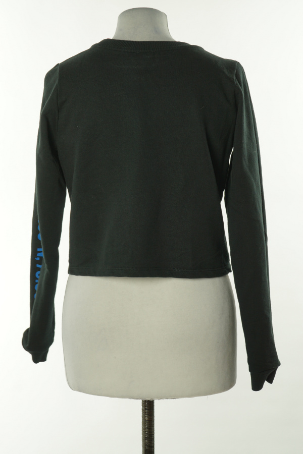 Bluza krótka czarna z pomarańczowym napisem - RIVER ISLAND zdjęcie 2