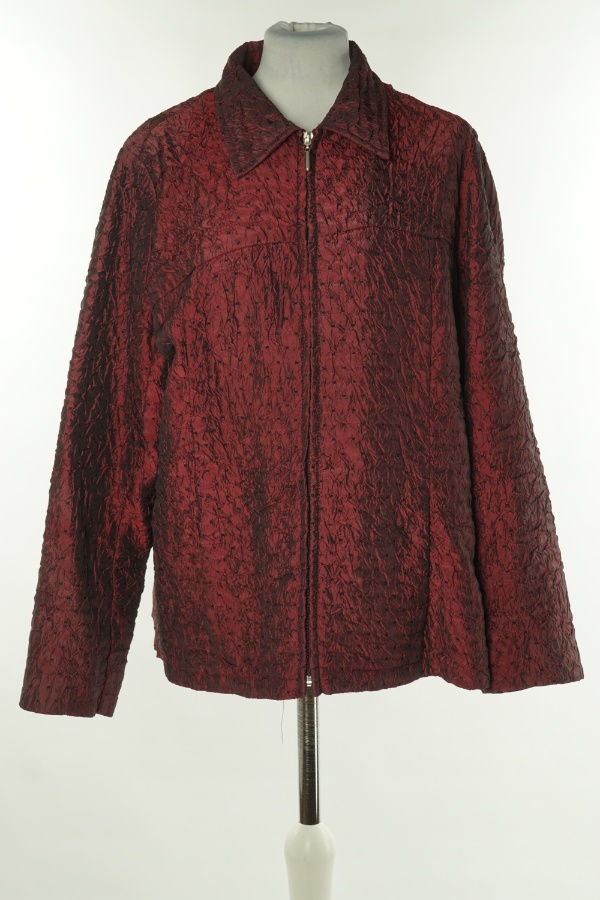 Żakiet bordowy na suwak - OLIVIA zdjęcie 1