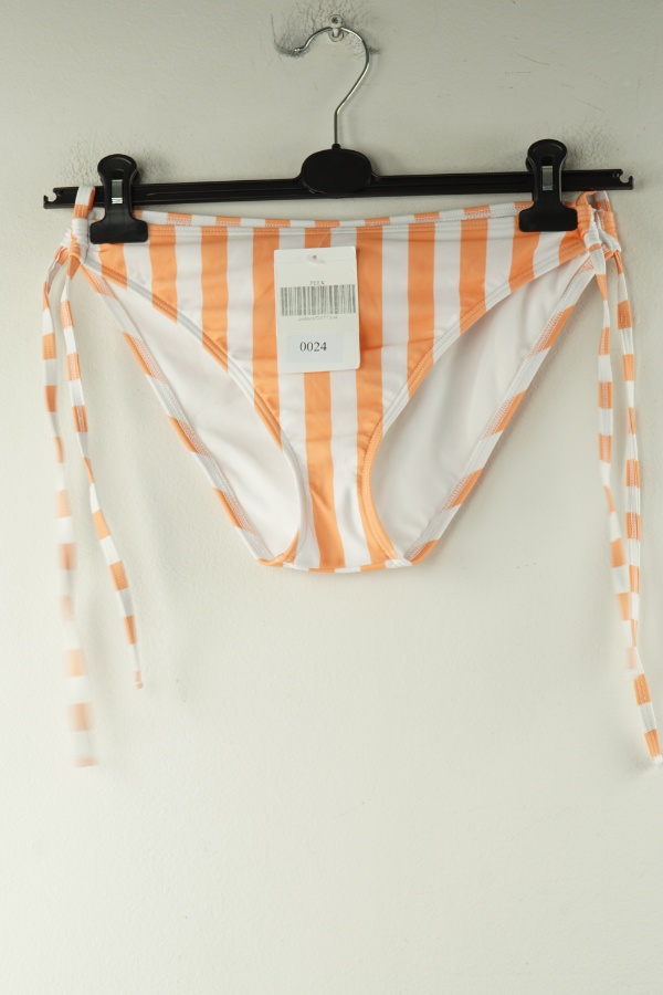 Dół od bikini biało-pomarańczowy w paski - DIAMONDS CLOTHES zdjęcie 1