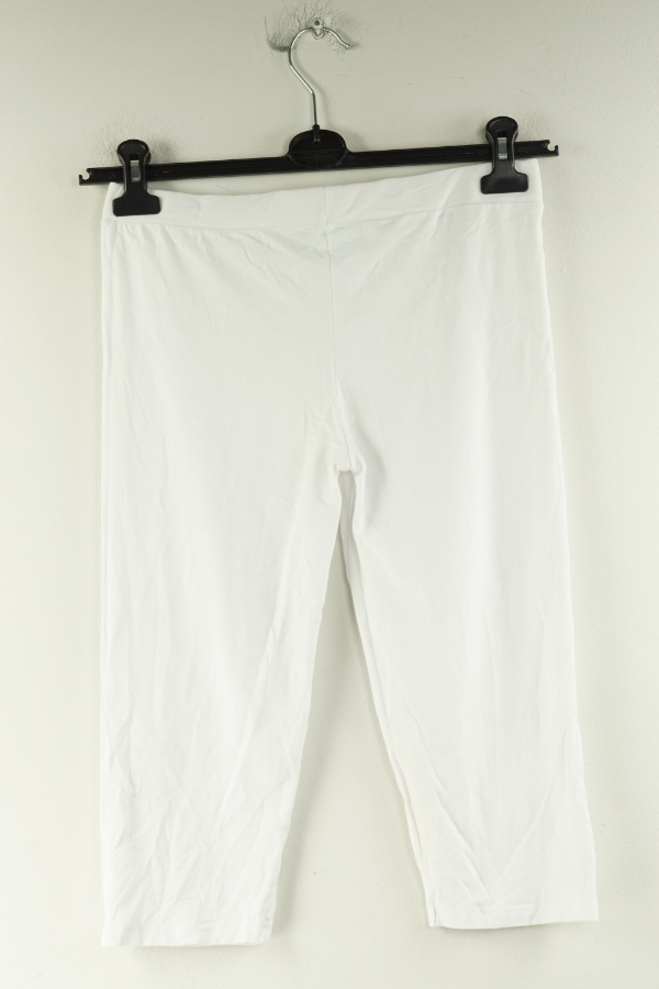 Legginsy białe 3/4 - BRAK METKI Z NAZWĄ PRODUCENTA zdjęcie 2