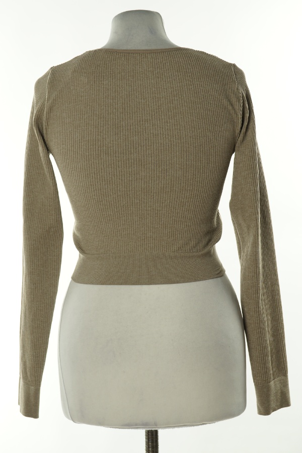 Top beżowy sportowy prążkowany, H&M - H&M zdjęcie 2