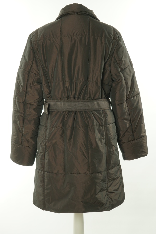 Płaszcz brązowy z paskiem - GORGIO zdjęcie 2