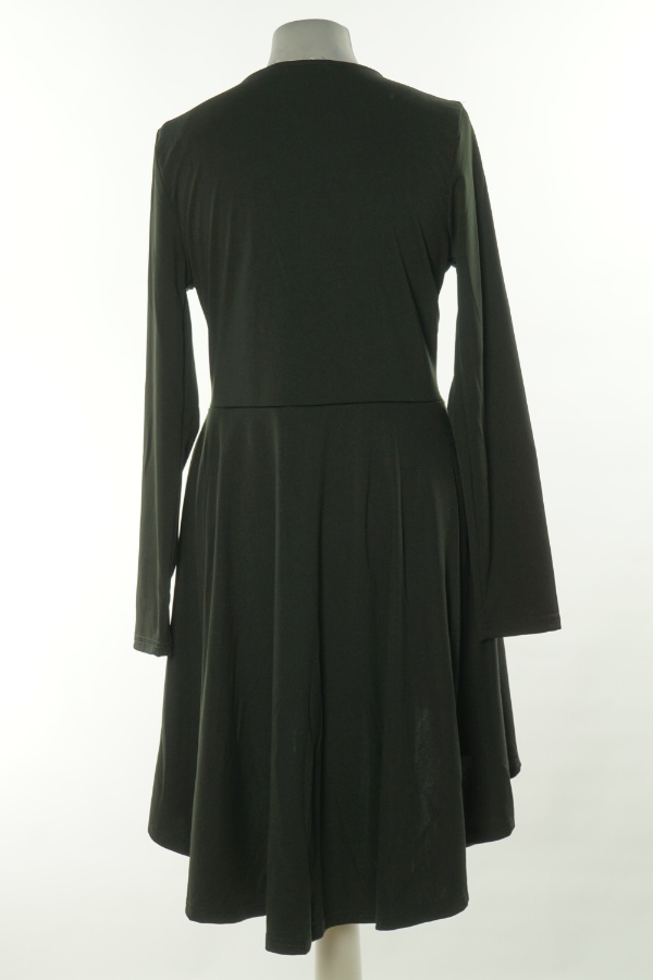 Sukienka czarna kopertowa - DRESSFO zdjęcie 2