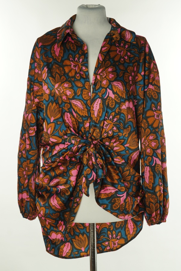 Bluzka niebieska w duże kwiaty - RIVER ISLAND zdjęcie 1