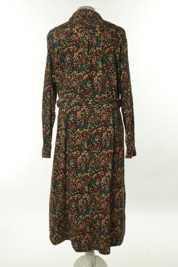 Sukienka czarna w drobne kolorowe kwiaty - KING LOUE zdjęcie 2