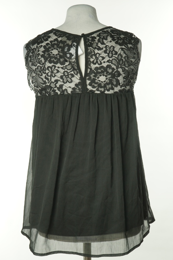 Bluzka czarna z koronką - VERO MODA zdjęcie 2