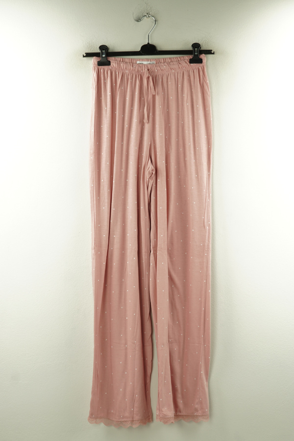 Spodnie piżamowe różowe w kropki - SINSAY zdjęcie 1