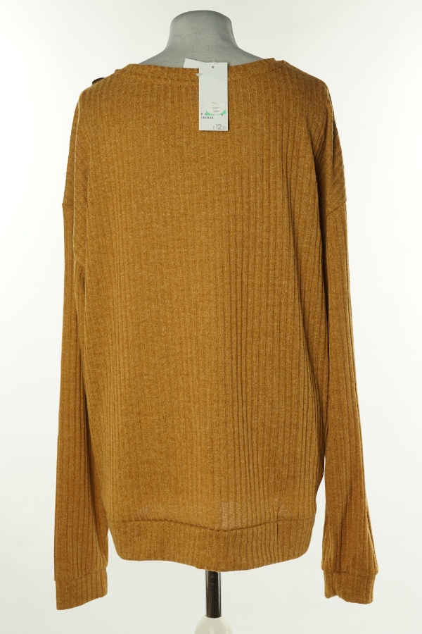 Sweter miodowy z dużymi guzikami - PAPAYA zdjęcie 2